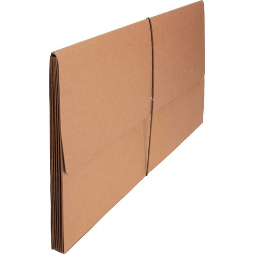 Business Source  Accordion Wallet, Legal, 5-1/4" Exp, 15-3/8"x10", Brown