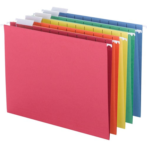 Business Source  Hanging Folders, 1/5 Tab Cut, Letter, 25/BX, Assorted