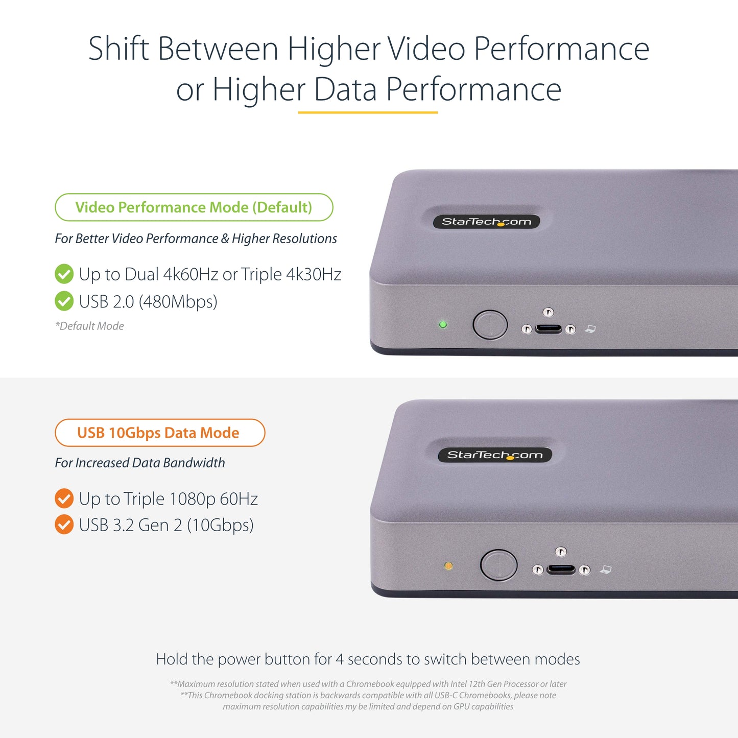 StarTech.com DK31C3MNCR laptop dock/port replicator Wired USB 3.2 Gen 2 (3.1 Gen 2) Type-C Gray