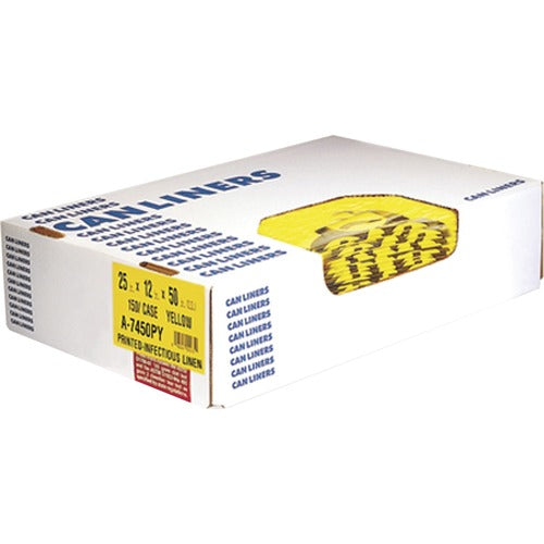 Heritage Bag Company  Can Liner,InfectiousLinen,LLPDE,23G,1.3mil,30"x43",200/CT,YW-HERA6043PY