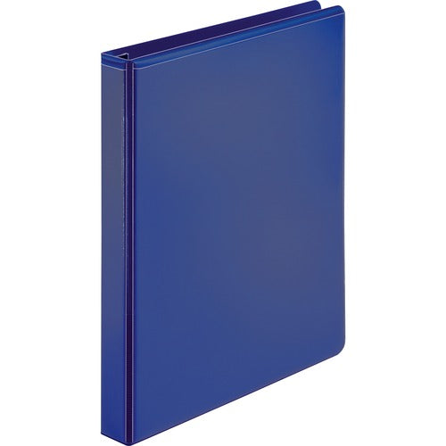 Business Source  View Binder, D-Ring, 1" Capacity, 11"x8-1/2", Navy