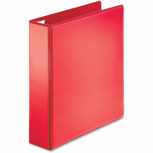 Business Source  View Binder, D-ring, 2" Capacity, 8-1/2"x11", Red