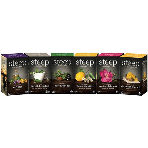 Bigelow  Organic Tea Assortment,Individually Wrapped,20/BX,6BX/CT,AST