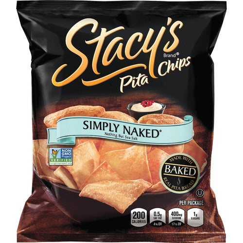 Frito Lay  Pita Chips, Simply Naked, 5-1/4"Wx1-1/2"Lx6-3/4"H, 24/BX, TN-FRT49650