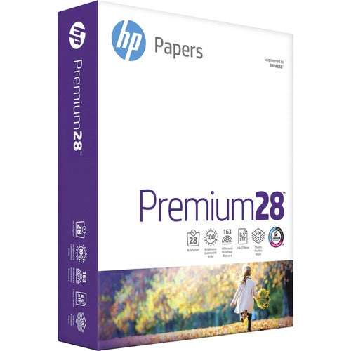 Hewlett-Packard  Paper, 28 lb., Acid-Free, 8-1/2"Wx11"H, 500 SH/RM, White-HEW205200