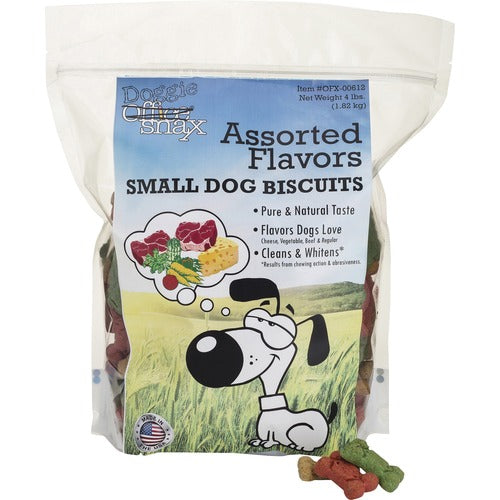 Office Snax  Dog Treats, Assorted Bulk Box, 4 lb., Brown Kraft