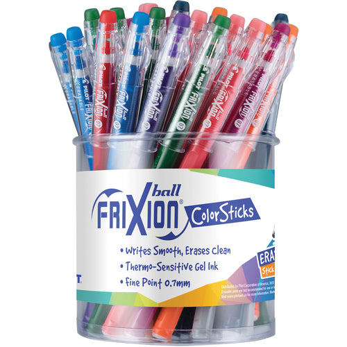 Pilot  Pen, Erasable, Frixion Gel Ink Colorsticks, 48/DS, AST