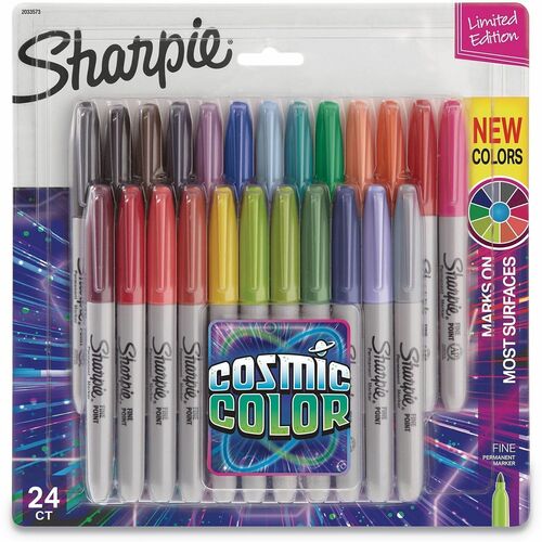 Newell Brands  Permanent Marker, Fine Point, 24/PK, Assorted
