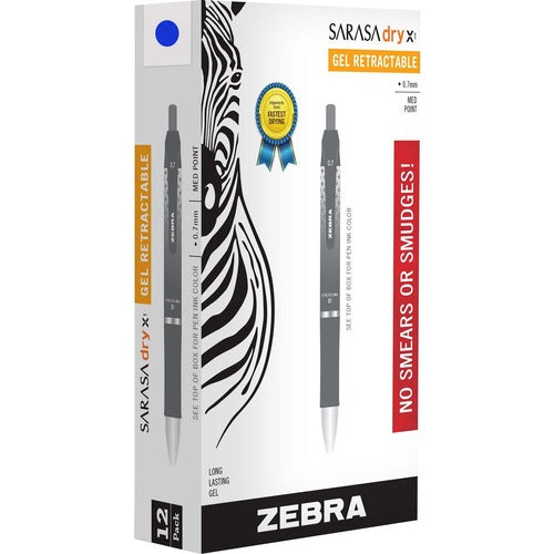 Zebra  Pen, Rapid Dry Ink, Wide-Barrel, 1 DZ, Blue