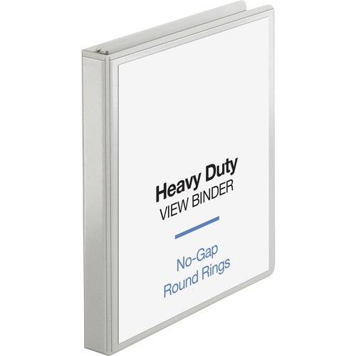Business Source  View Binder, Round Ring, 1" Cap, Letter-size, White