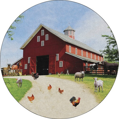 Flagship Carpets, Inc.  Rug, Barn Animals, 144"Wx144"Lx1/2"H, Multi-FCIFA100471FS
