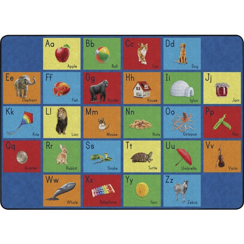 Flagship Carpets, Inc.  Rug, See My Alphabet, 72"Wx100"Lx1/2"H, Multi-FCIFA101932FS
