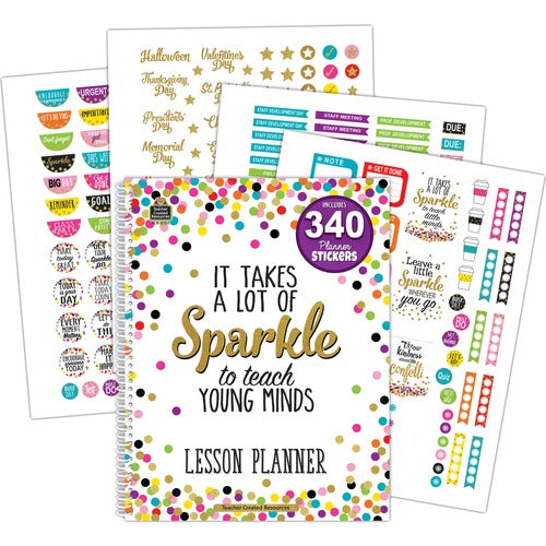 Teacher Created Resources  Lesson Planner w/Stickers, Confetti, 8-1/2"x11", Multi