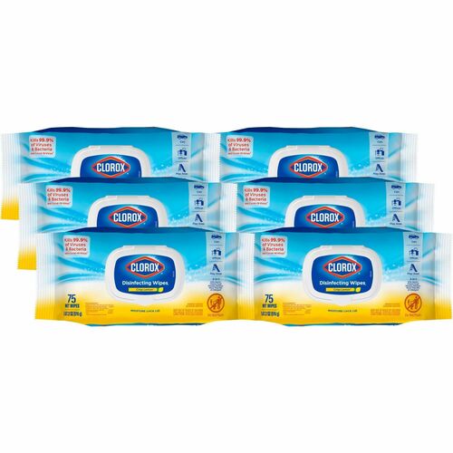 Clorox Company  Disinfecting Wipes, Crisp Lemon, 75 Wipes, 300/BD, White