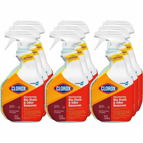 Clorox Company  Disinfectant Spray, OSHA Compliant, Bleach-free, 32 oz, 9/CT