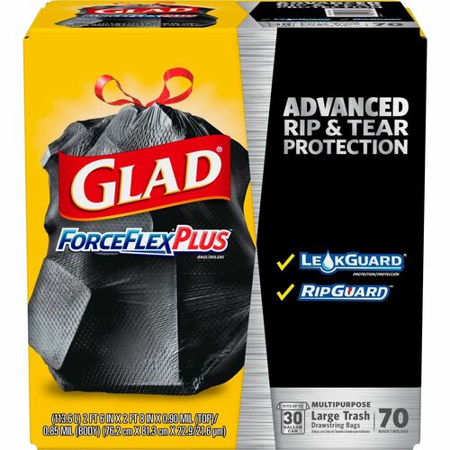 Clorox Company  Trash Bags,Tall/Kitchen,30 Gal,0.85mil,70/BX,156 BX/PL,BK