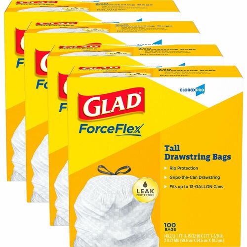 Clorox Company  Tall Kitchen Bags,w/Drawstring,13Gal,9Mil,100/BX,72BX/BD, WE
