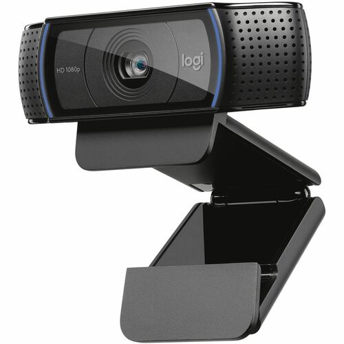 Logitech  Webcam, HD 1080p, 3-7/10"Wx2-4/5"Dx1-7/10"H, Black