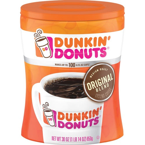 Folgers  Ground Coffee,Original Blend,Medium Roast,30 oz,4/CT,Brown-FOL01102CT