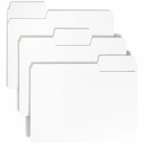 Smead  File Folders, 1/3-cut SuperTab, Letter, 100/BX, White