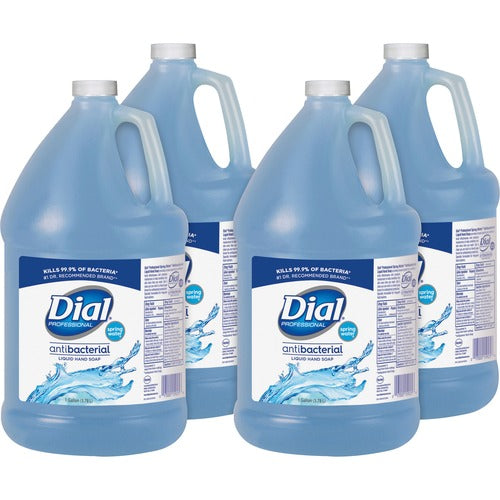 Dial Corporation  Hand Soap Refill, Liquid, Antibacterial, 128 oz, 4/CT, Blue
