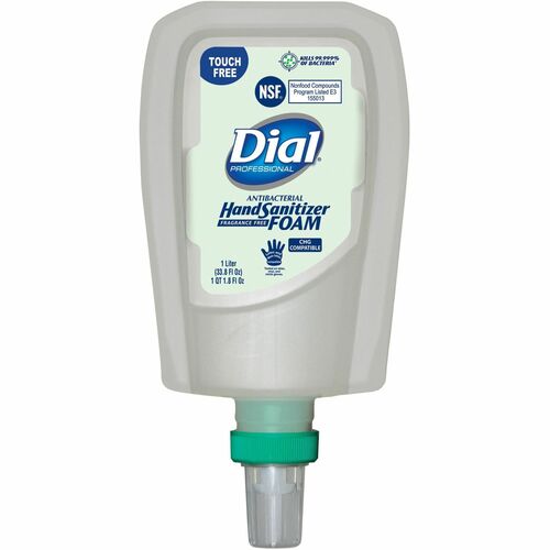 Dial Corporation  Hand Sanitizer Refill,f/Touch-Free FIT,Foam,1L,3/CT,CL