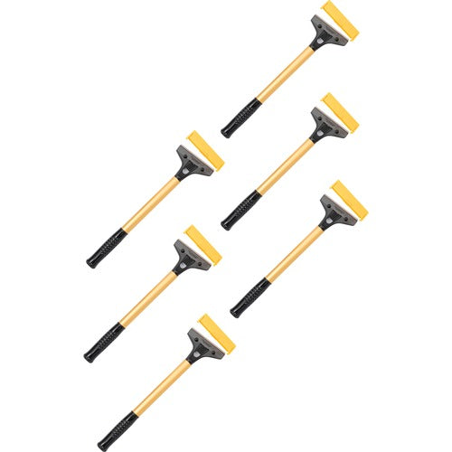 Ettore Products  Floor Scraper, Heavy-Duty, 4-1/4"x1"x15", 6/CT, Gold/Black-ETO2005CT