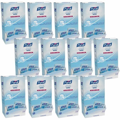 Gojo  Hand Sanitizing Wipes, Single Packets, 120/BX, 12/CT, White-GOJ902712CT