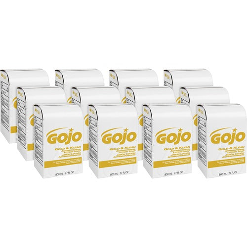Gojo  Lotion Soap Refill,f/Bag-in-Box Disp, Antimicro,800ml,12/CT-GOJ912712CT