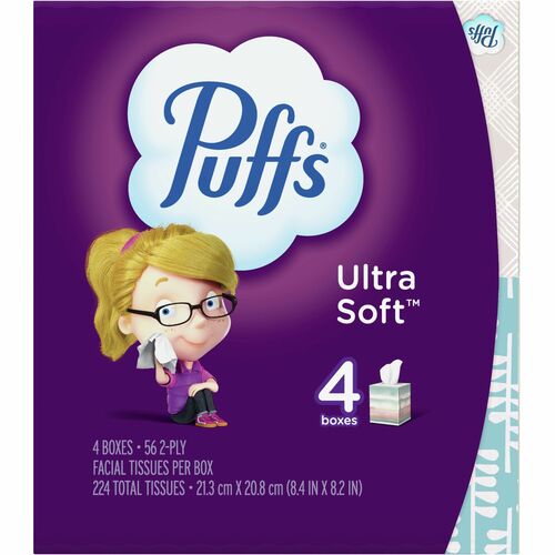 Procter & Gamble Commercial  Facial Tissue, 2-Ply, 56/Cube Box, 24 BX/CT, White