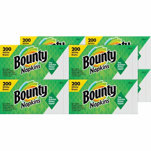 Procter & Gamble Commercial  Napkins, Quilted, 1-Ply, 12"x12", 1600/CT, White
