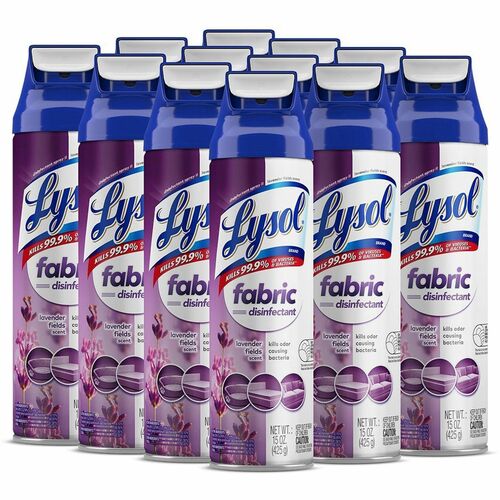 Reckitt Benckiser  Disinfectant Spray,Wide Angle,Lavender Fields,15oz,12/CT,CL