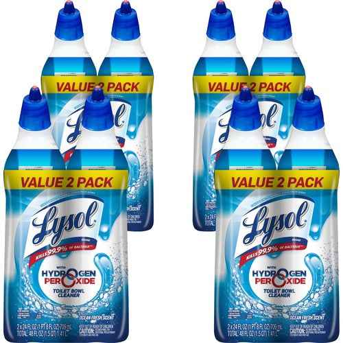 Reckitt Benckiser  Toilet Bowl Cleaner, No Bleach, 24 oz, 2/PK, 4PK/CT, Blue