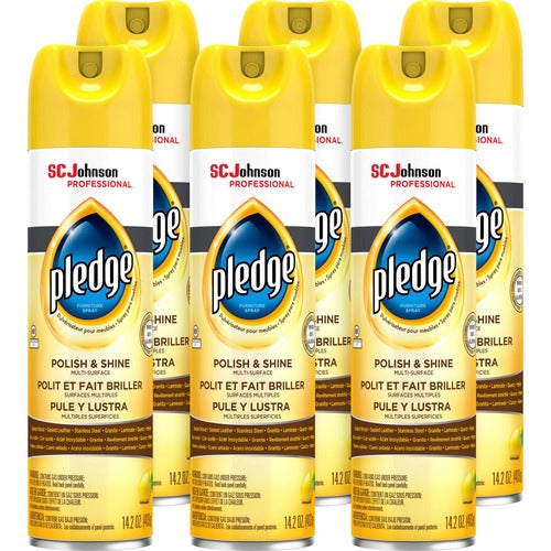S.C. JOHNSON & SON, INC  Furniture Polish, Pledge, Lemon, 14.2 oz, 6/CT