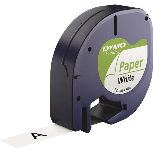 Dymo  Labelmaker Tape, Paper, Black Print, 1/2"x23', 6/BX, WE-DYM2050826