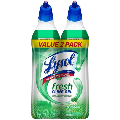 Reckitt Benckiser  Toilet Cleaner,Gel,Forest Rain Scent,24 oz,2/PK, BE/WE