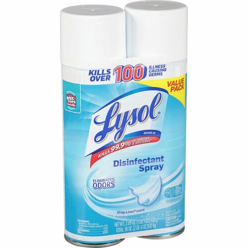 Reckitt Benckiser  Disinfectant Spray, Crisp Linen, 19oz, 2/PK