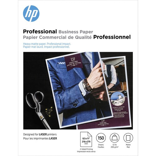 Hewlett-Packard  Brochure Paper, 52 lb, 8-1/2"x11", 150/PK, White-HEW4WN05A