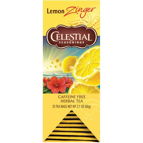 Hain-Celestial  Herbal Tea, Lemon Zinger, Caffeine-Free, 25/BX, Multi