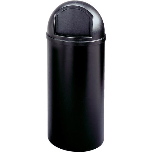 Rubbermaid Commercial Products  Waste Container,Dome Top,15 Gal,15-3/8"x15-3/8"x36-1/2",BK