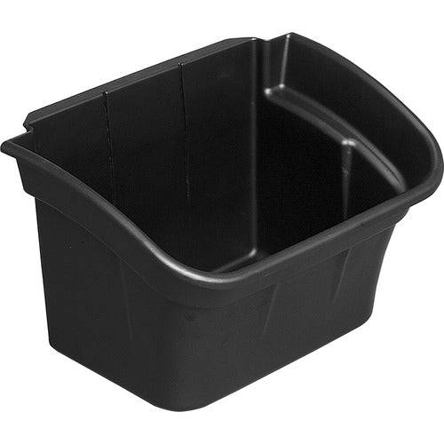Rubbermaid Commercial Products  Bin, 4 Gallon, f/Utility Cart, 17"x12-1/2"x10-1/2", Black