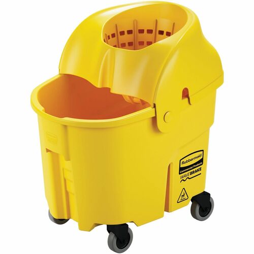 Rubbermaid Commercial Products  Bucket, w/Wringer, WaveBrake, 35Qrt, 16-3/4"x20"x20-1/2", YW