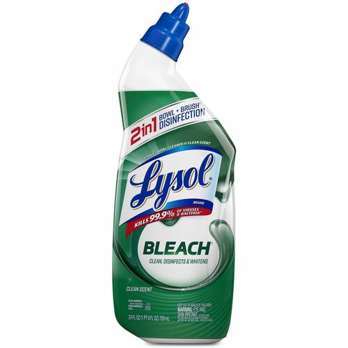 Reckitt Benckiser  Toilet Bowl Cleaner, w/ Bleach, 24oz, Blue Top