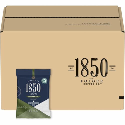 Folgers  Coffee, Decaf, Ground, Pioneer Blend, 2.5 oz, 24/CT, Blue-FOL21513