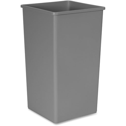 Rubbermaid Commercial Products  Waste Container, 50 Gal, 19-1/2"x19-1/2"x34-1/3", Gray