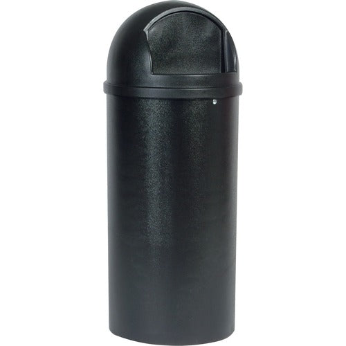 Rubbermaid Commercial Products  Waste Container, Domed Top, 25Gal, 18"Dia x 42", Black