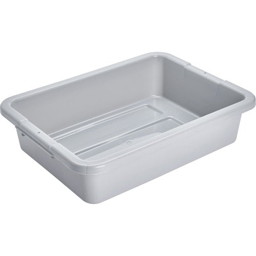 Rubbermaid Commercial Products  Bus/Utility Box, 4.6 Gallon, 15"x20"x5", Gray