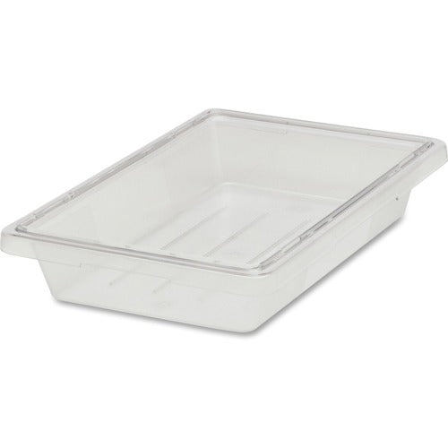 Rubbermaid Commercial Products  Food Box, No Lid, Poly, 5 Gallon, 18"x12"x9", Clear