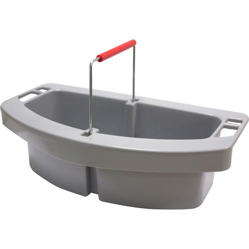 Rubbermaid Commercial Products  Maid Caddy, f/44-gallon Brute, Vinyl, 9"x16"x5", Gray