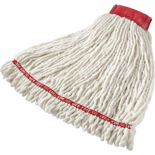 Rubbermaid Commercial Products  Wet Mop,Antimicrobial,Shrinkless,24oz,5" Headband,6/CT,WE